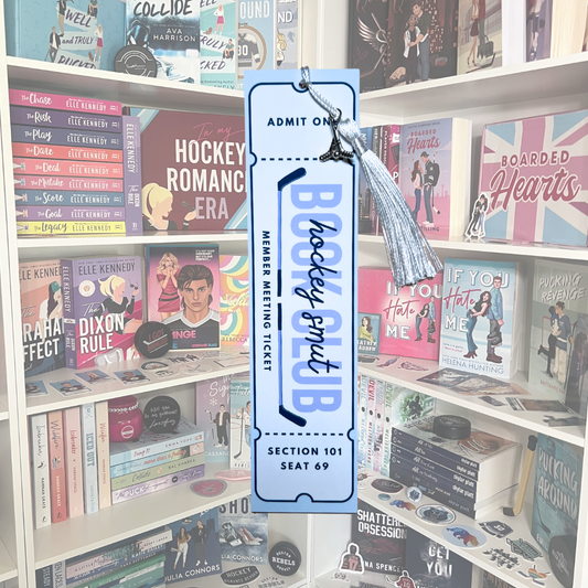 Hockey Smut Book Club Blue Bookmark