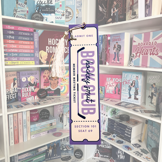 Hockey Smut Book Club Purple Bookmark