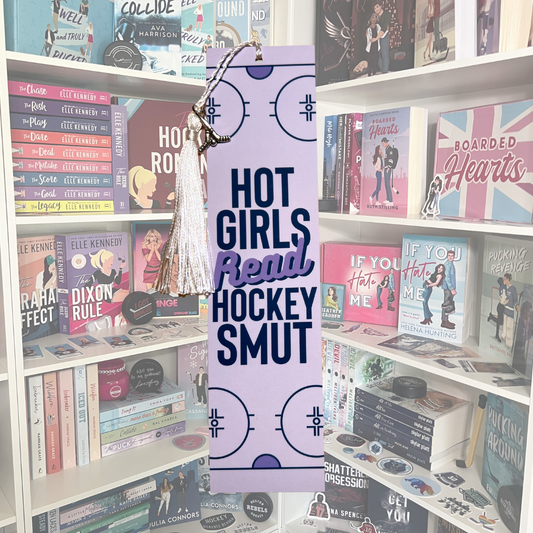 Hot Girls Read Hockey Smut Purple Bookmark